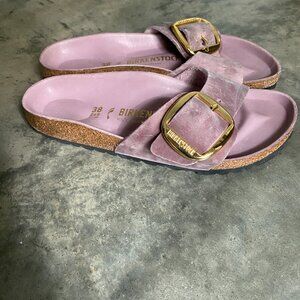 Birkenstock Madrid Big Buckle Lavender Gold – Size 38 (7–7.5)
